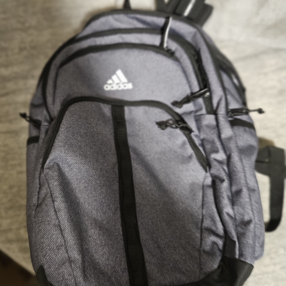 Adidas Charcoal and Black Backpack